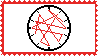 A clock face with a red line connecting the numbers in alphabetical order; a mantra from the podcast Greater Boston. The border is red.