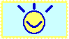 Sitelen pi toki pona. Selo ona li jelo. A stamp of the sitelen pona symbol for the language toki pona. Its border is yellow